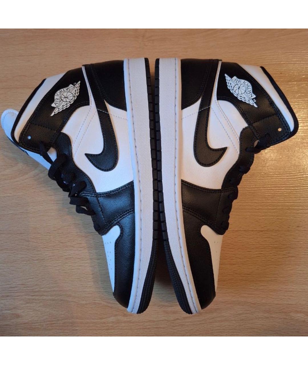 JORDAN Черные кожаные кроссовки, фото 4