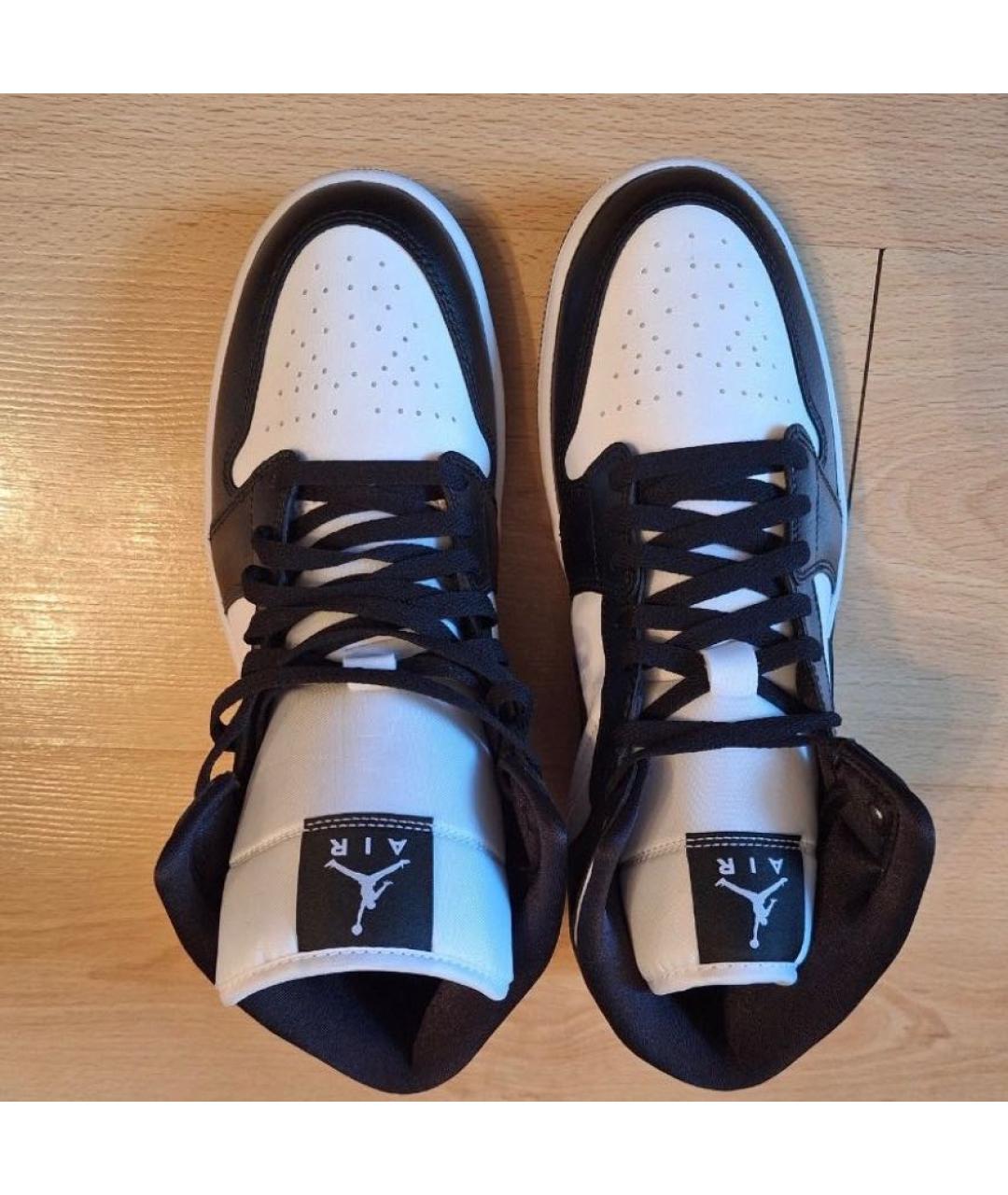 JORDAN Черные кожаные кроссовки, фото 2