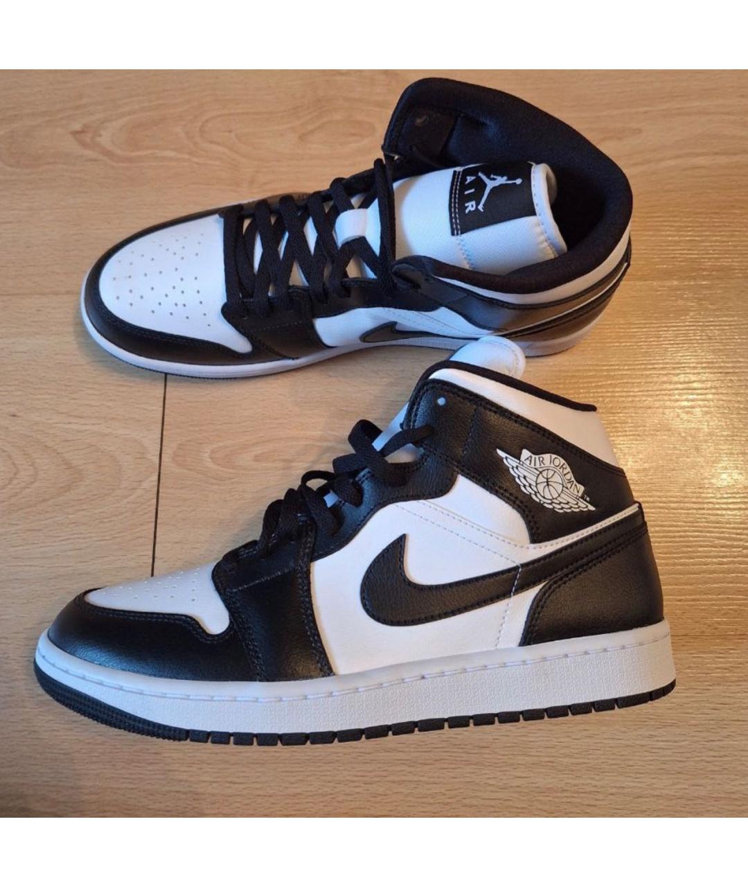 JORDAN Черные кожаные кроссовки, фото 7