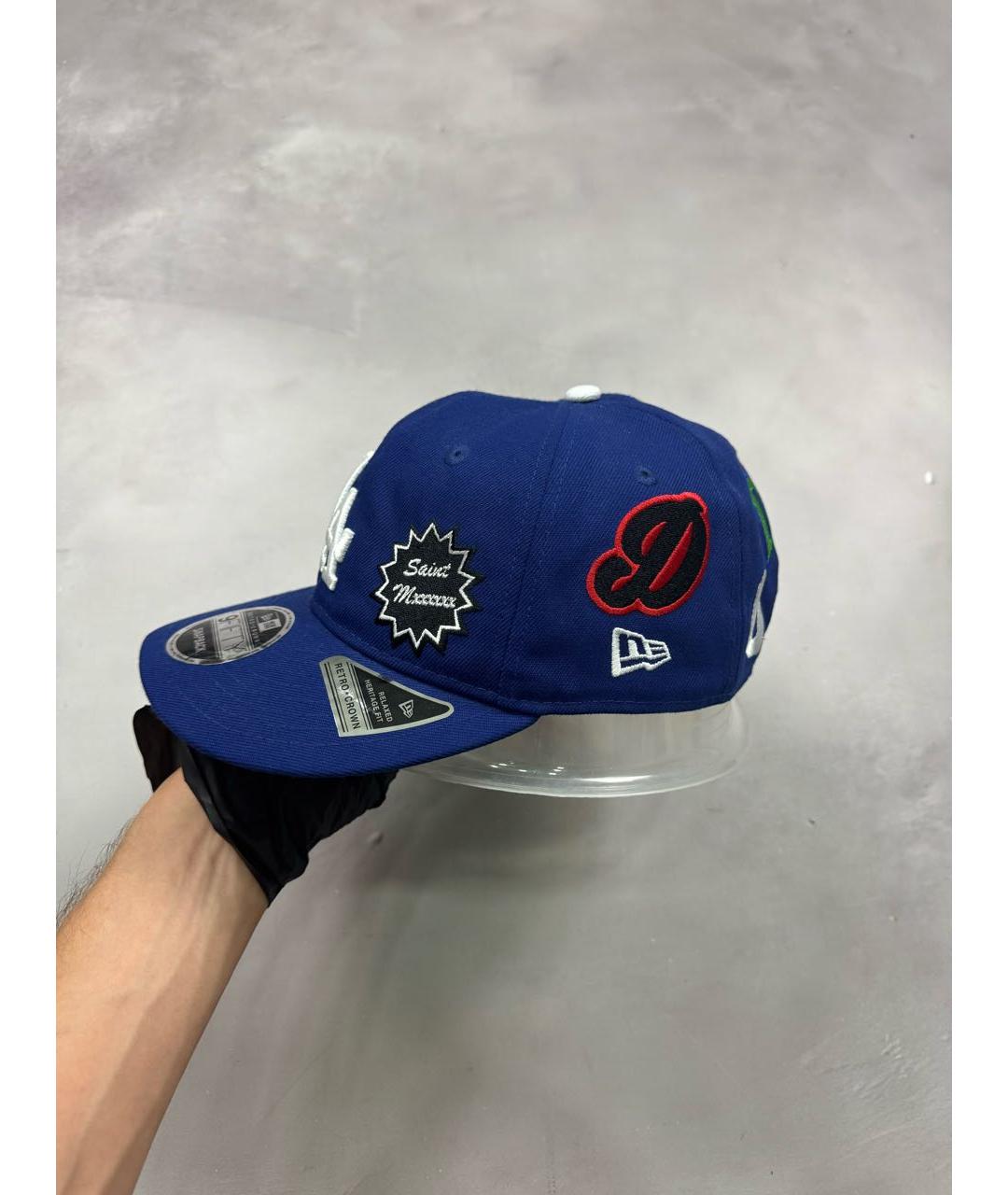 Saint Michael Синяя хлопковая кепка/бейсболка, фото 2