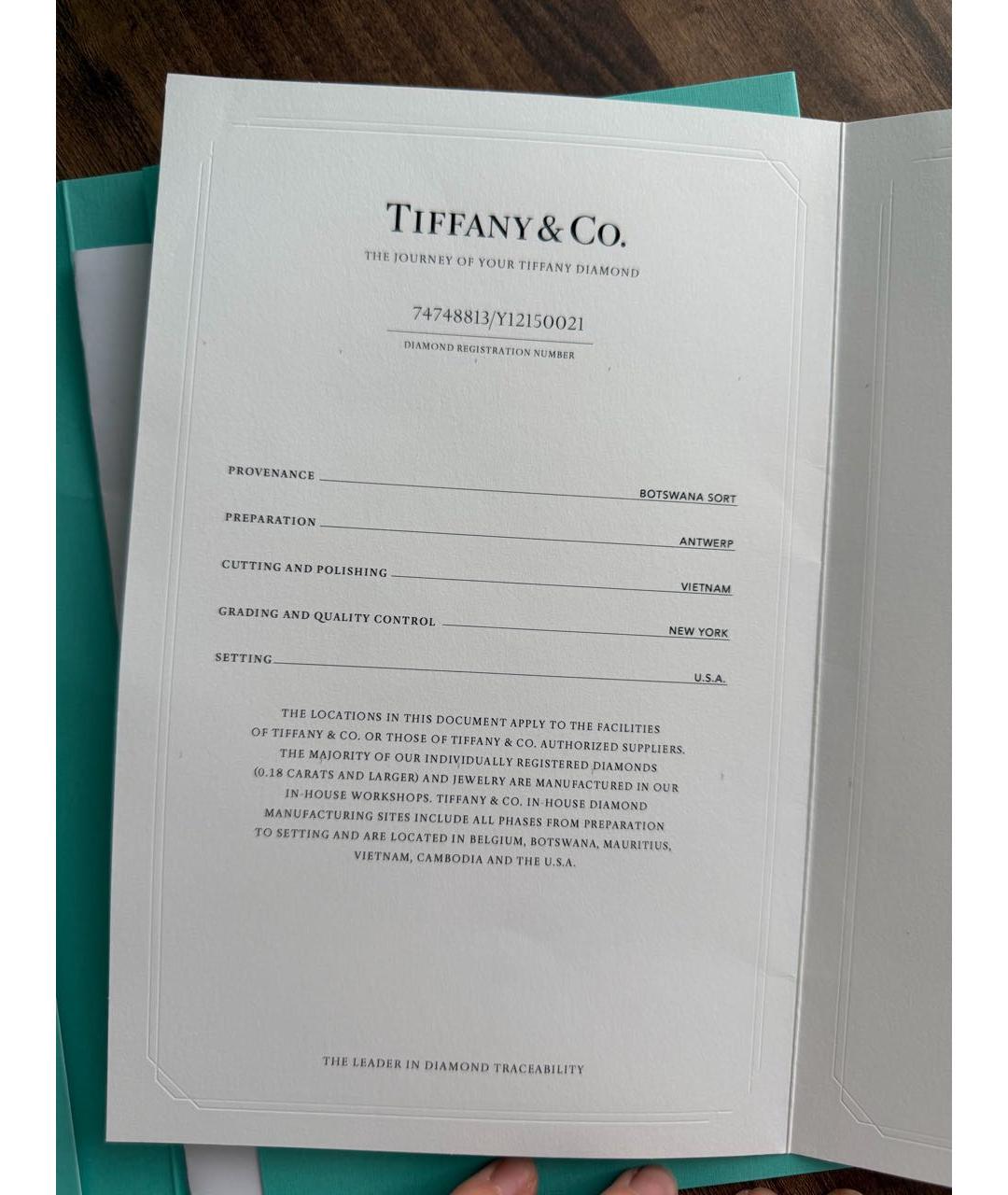 TIFFANY&CO Серебряное платиновое кольцо, фото 6