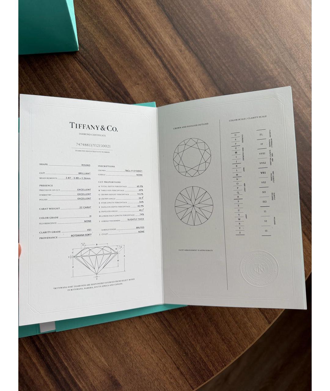 TIFFANY&CO Серебряное платиновое кольцо, фото 5