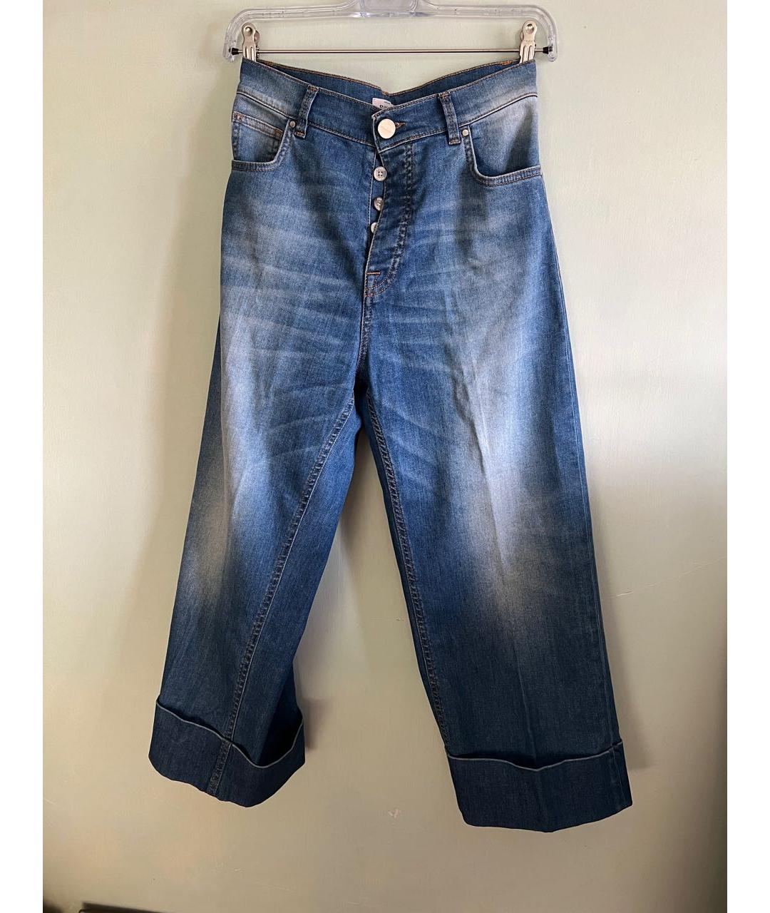 PINKO Синие хлопковые прямые джинсы, фото 6