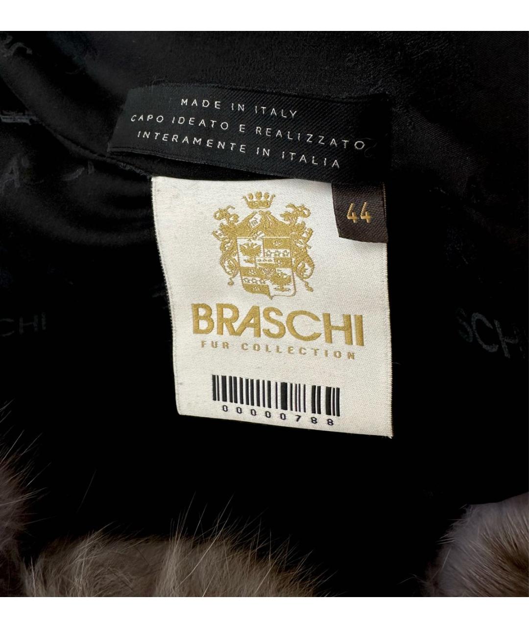 BRASCHI Коричневая меховая шуба, фото 6