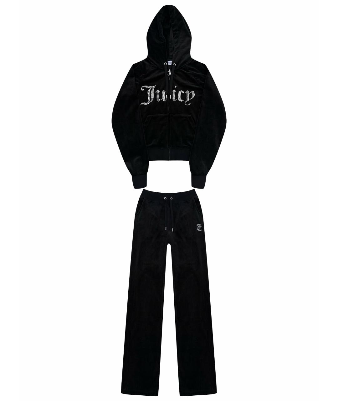 JUICY COUTURE Черный велюровый спортивные костюмы, фото 1