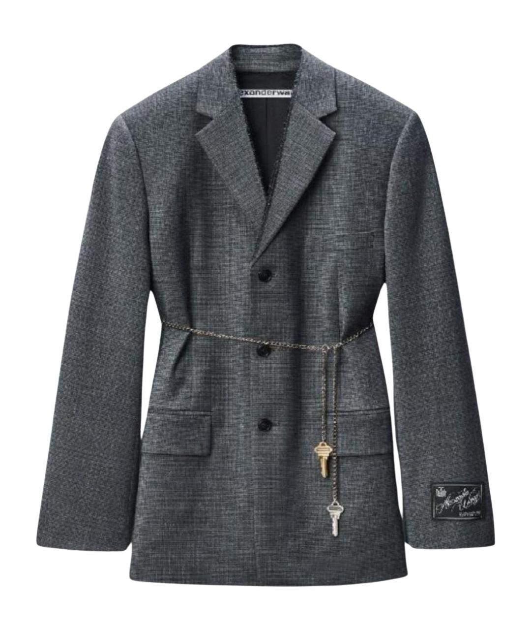 ALEXANDER WANG Серый шерстяной жакет/пиджак, фото 1