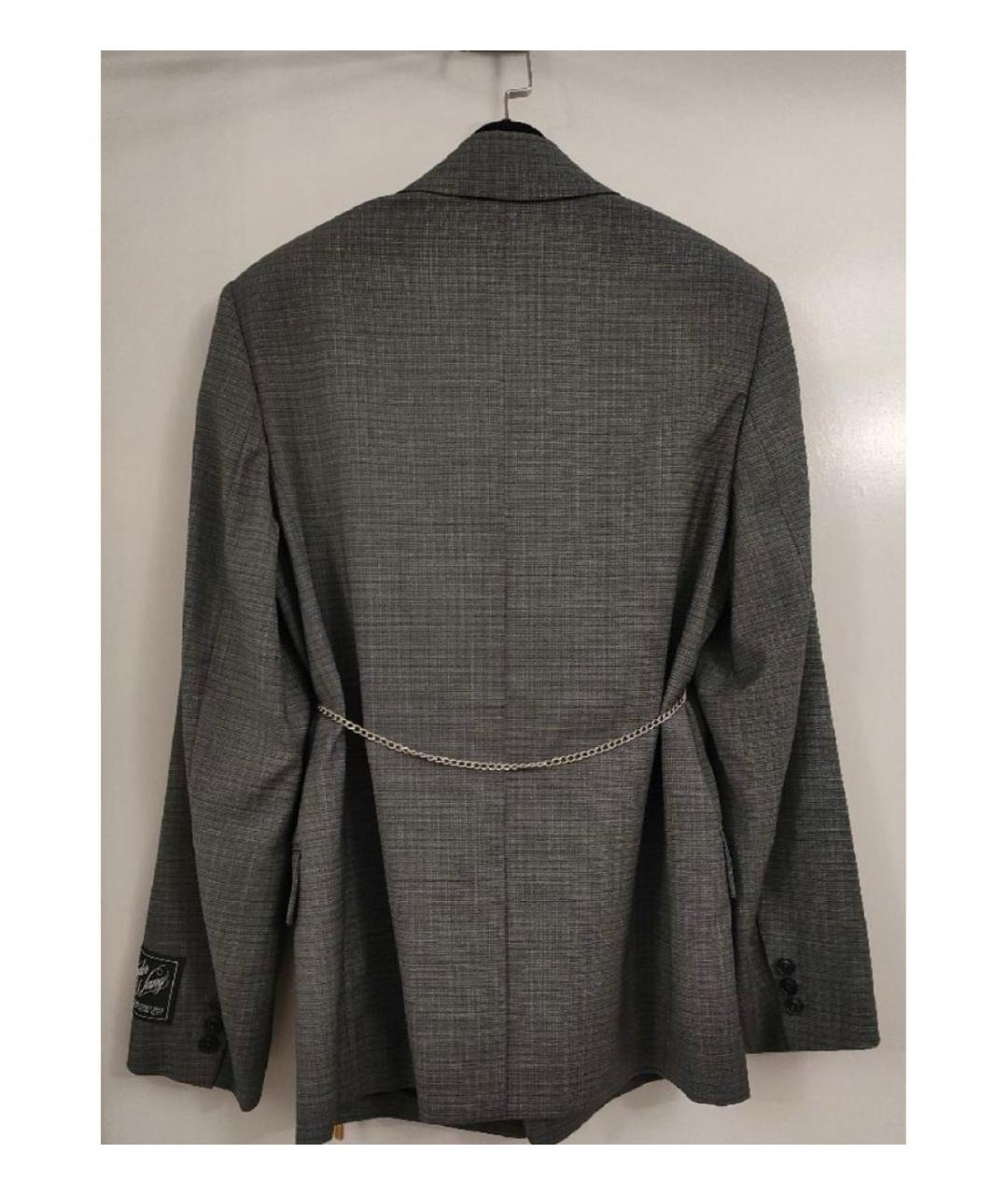 ALEXANDER WANG Серый шерстяной жакет/пиджак, фото 2