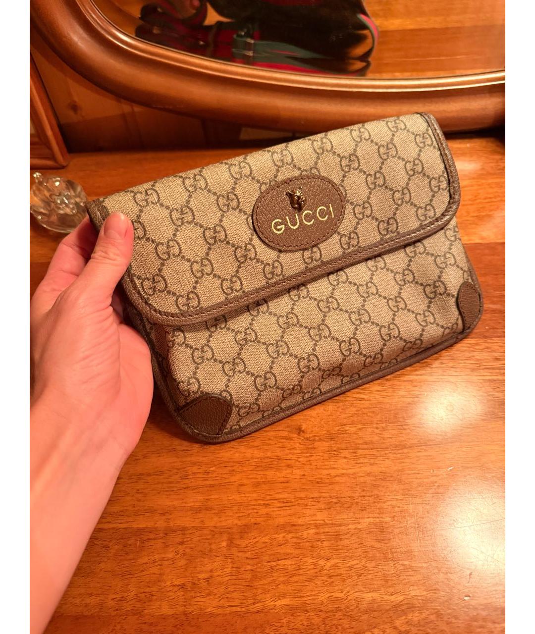 GUCCI Бежевая поясная сумка, фото 5