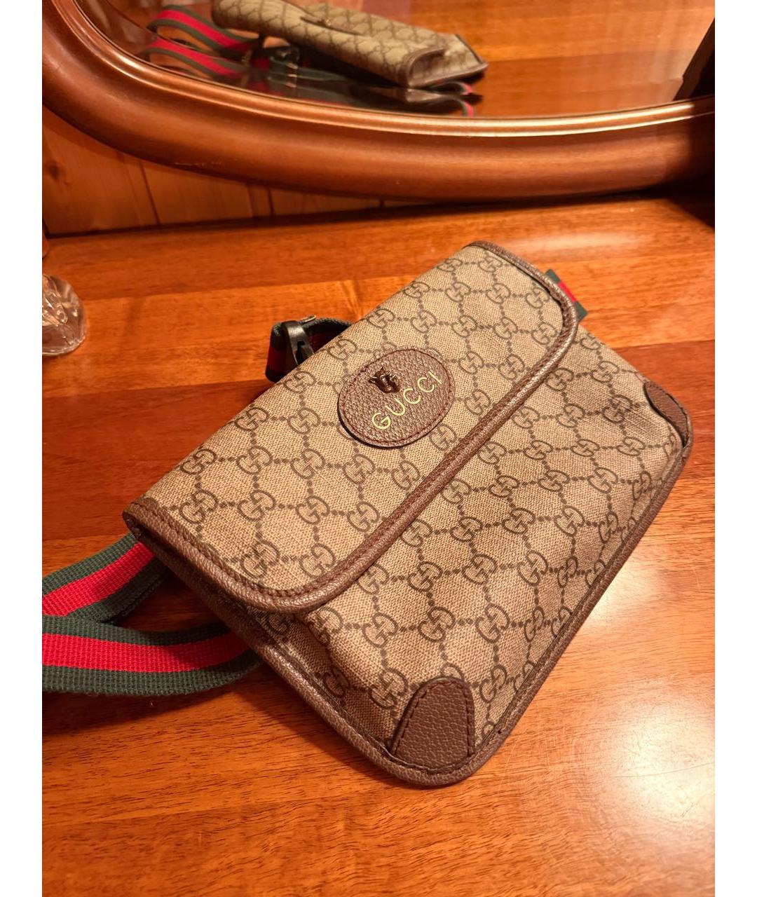 GUCCI Бежевая поясная сумка, фото 2