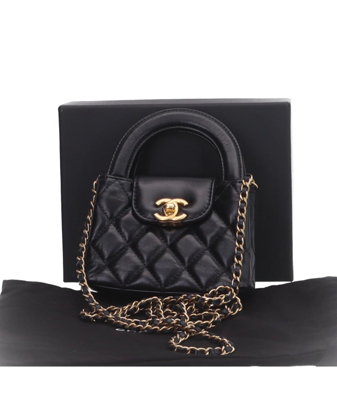 CHANEL Черная кожаная сумка через плечо, фото 2