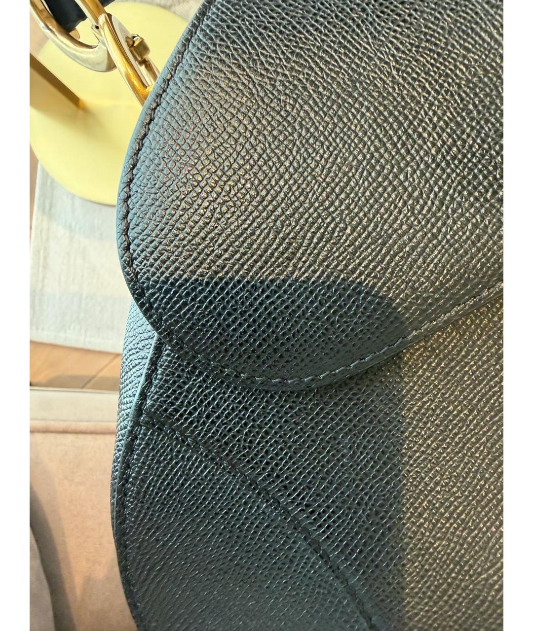 CHRISTIAN DIOR Черная кожаная сумка с короткими ручками, фото 4