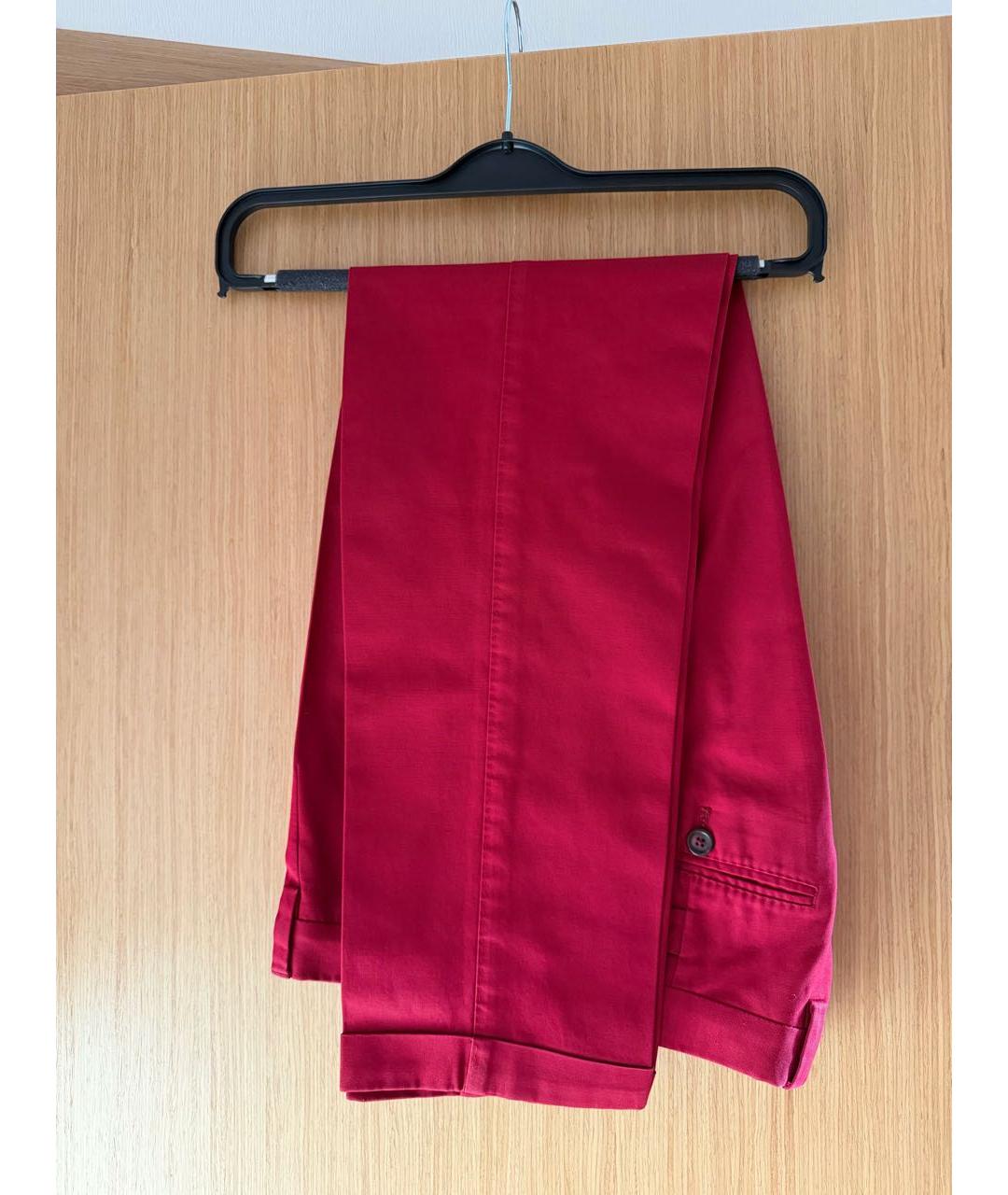 DOLCE&GABBANA Красные хлопковые брюки чинос, фото 7
