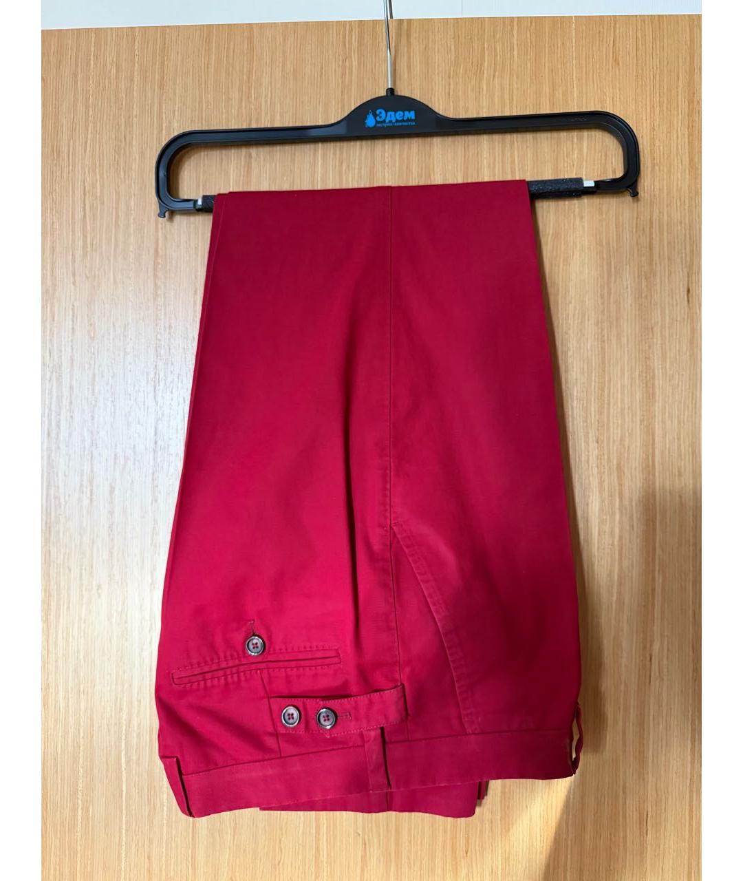 DOLCE&GABBANA Красные хлопковые брюки чинос, фото 2