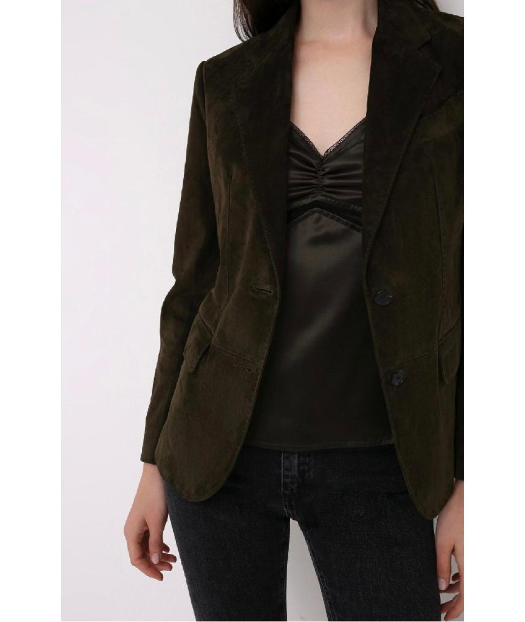 TOM FORD Хаки замшевый жакет/пиджак, фото 7