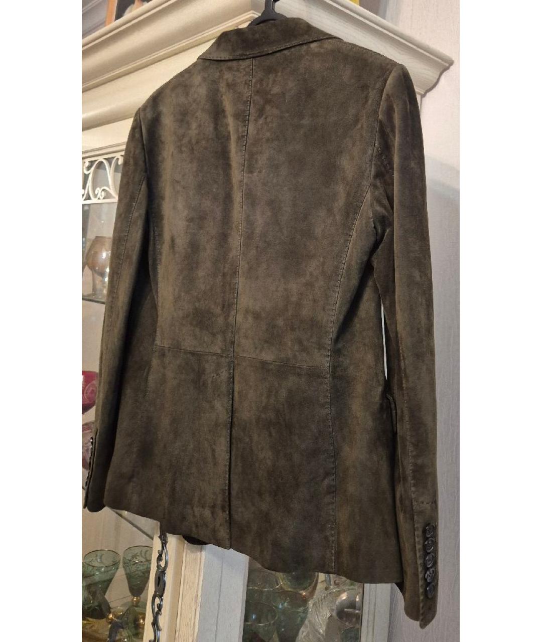 TOM FORD Хаки замшевый жакет/пиджак, фото 2