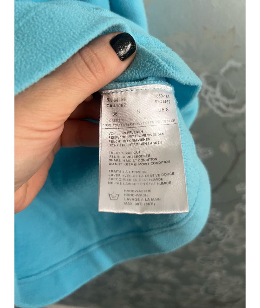 BOGNER Голубой полиэстеровый джемпер / свитер, фото 5