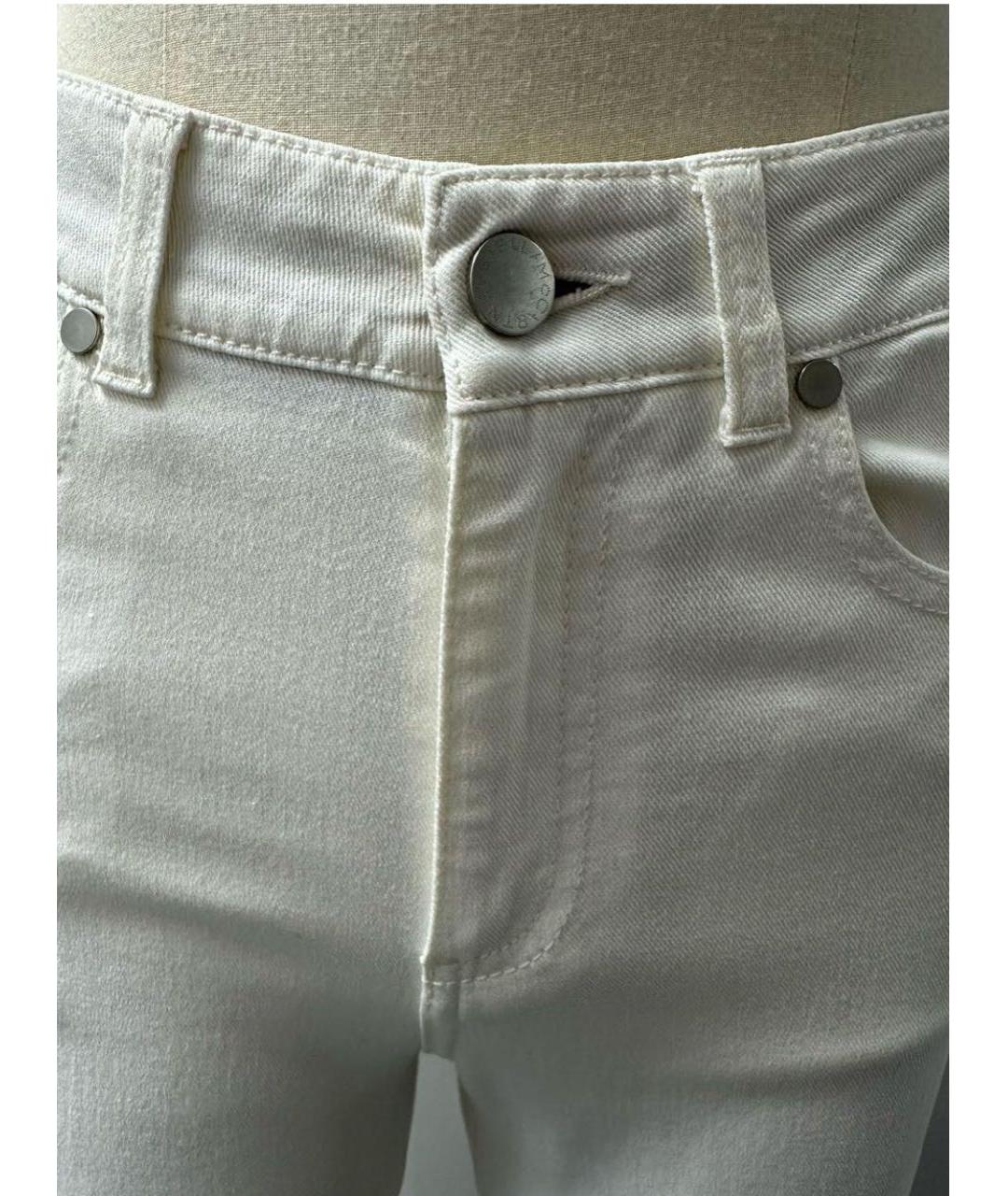 STELLA MCCARTNEY Белые хлопковые джинсы клеш, фото 4