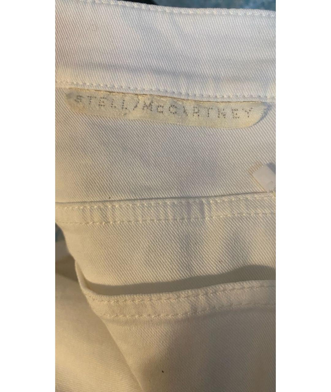 STELLA MCCARTNEY Белые хлопковые джинсы клеш, фото 7