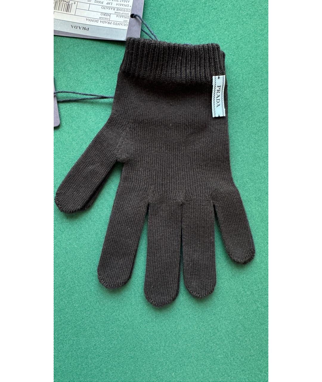 PRADA Черные перчатки, фото 2