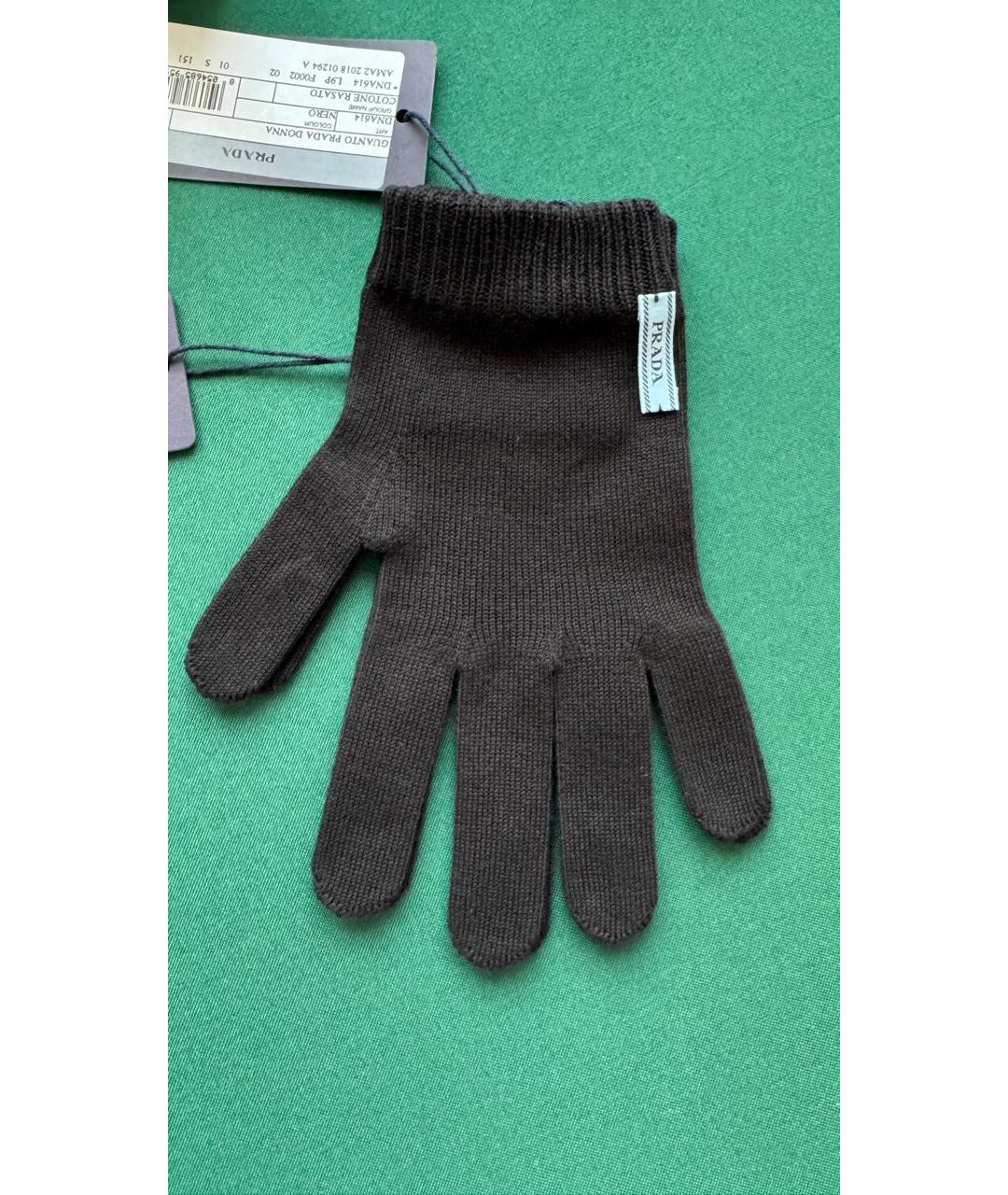 PRADA Черные перчатки, фото 5