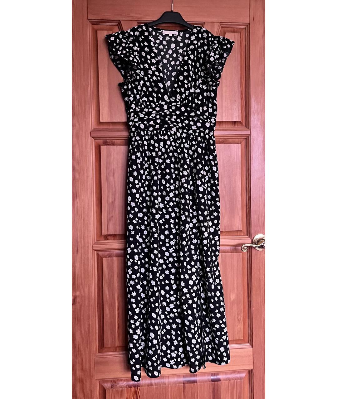 MAJE Черное вискозное повседневное платье, фото 4