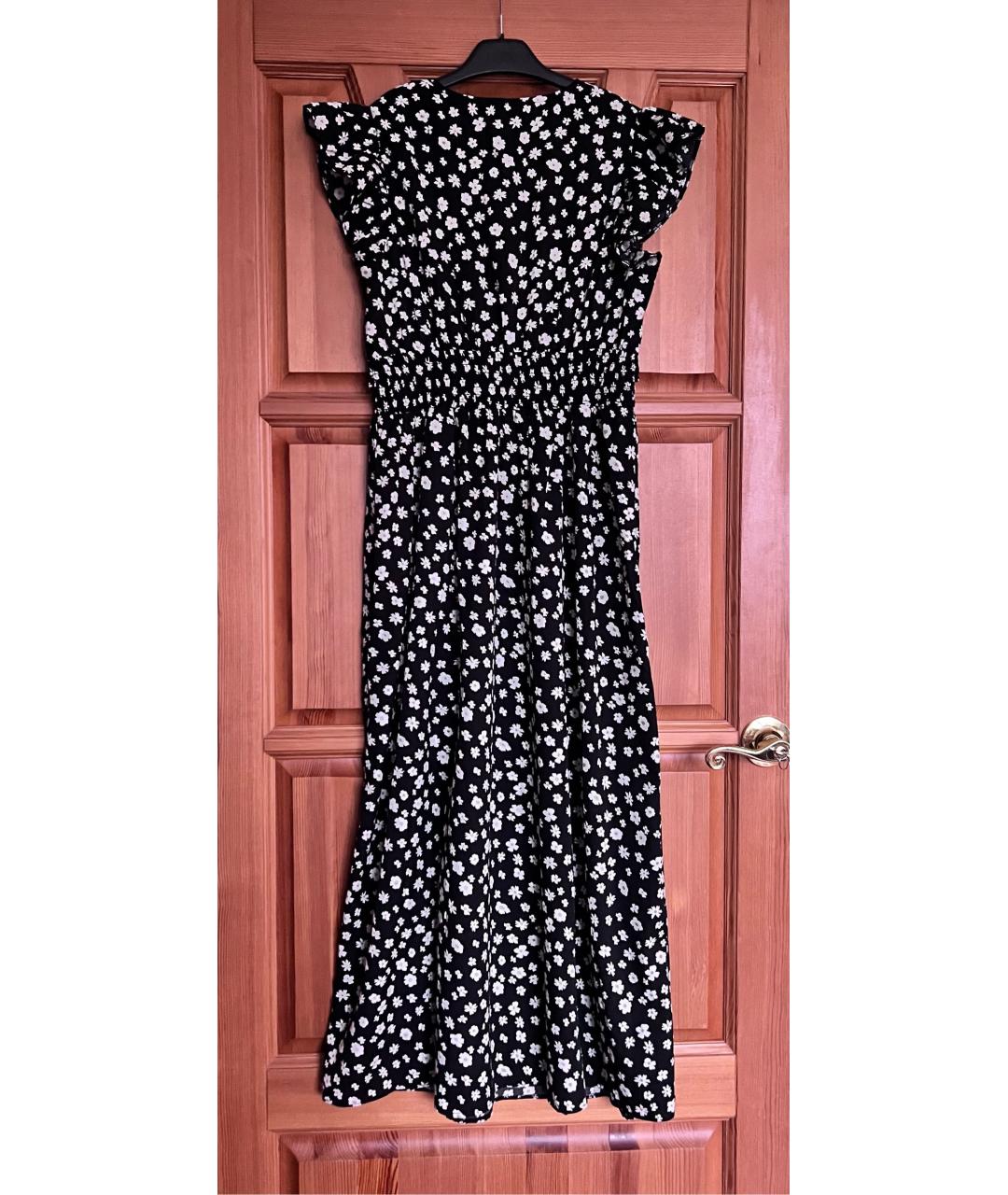 MAJE Черное вискозное повседневное платье, фото 2