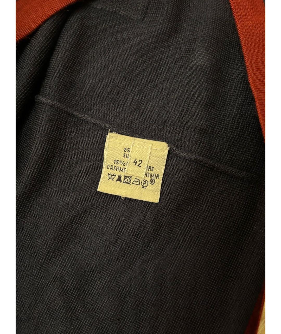 HERMES Темно-синяя шелковая футболка, фото 2