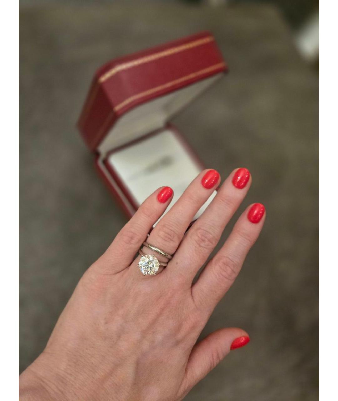 CARTIER Белое платиновое кольцо, фото 3