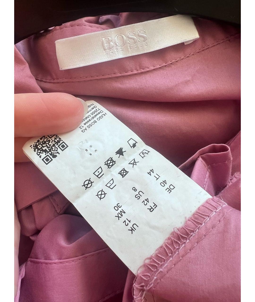 HUGO BOSS Розовая хлопковая блузы, фото 3