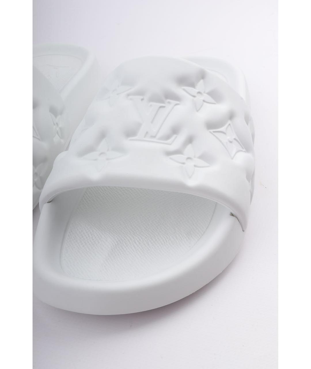 LOUIS VUITTON Белые резиновые шлепанцы, фото 2
