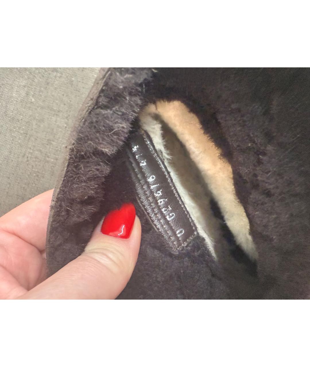 CHANEL Коричневые замшевые ботинки, фото 5