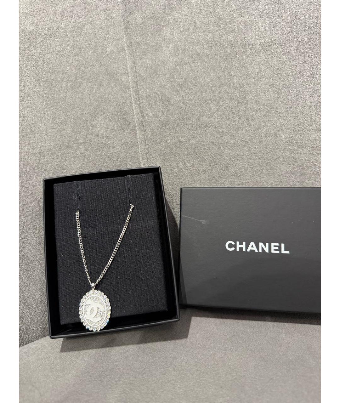 CHANEL Серебряное металлическое колье, фото 2