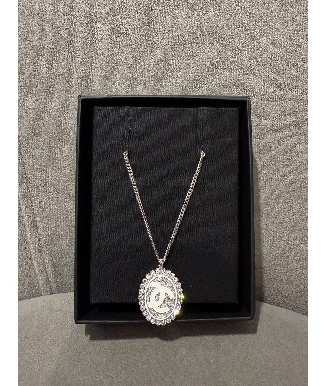 CHANEL Серебряное металлическое колье, фото 6