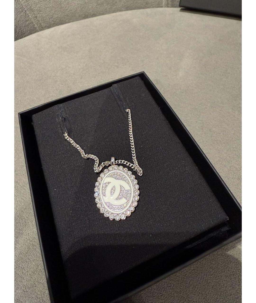 CHANEL Серебряное металлическое колье, фото 4