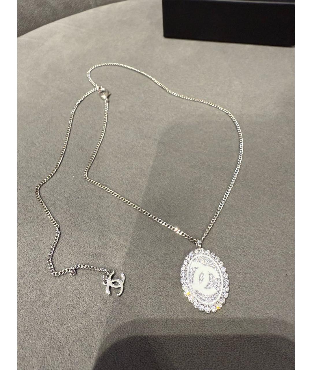 CHANEL Серебряное металлическое колье, фото 5