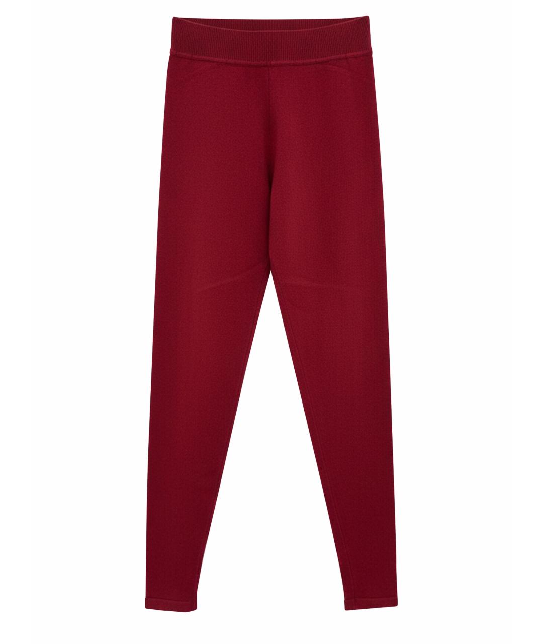 LORO PIANA Бордовые кашемировые леггинсы и велосипедки, фото 1