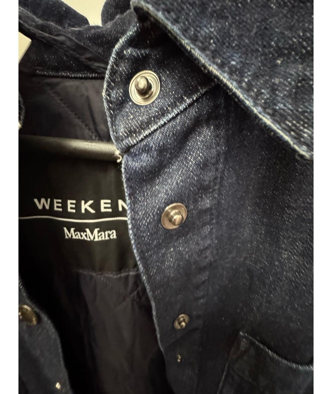 WEEKEND MAX MARA Темно-синяя деним куртка, фото 4