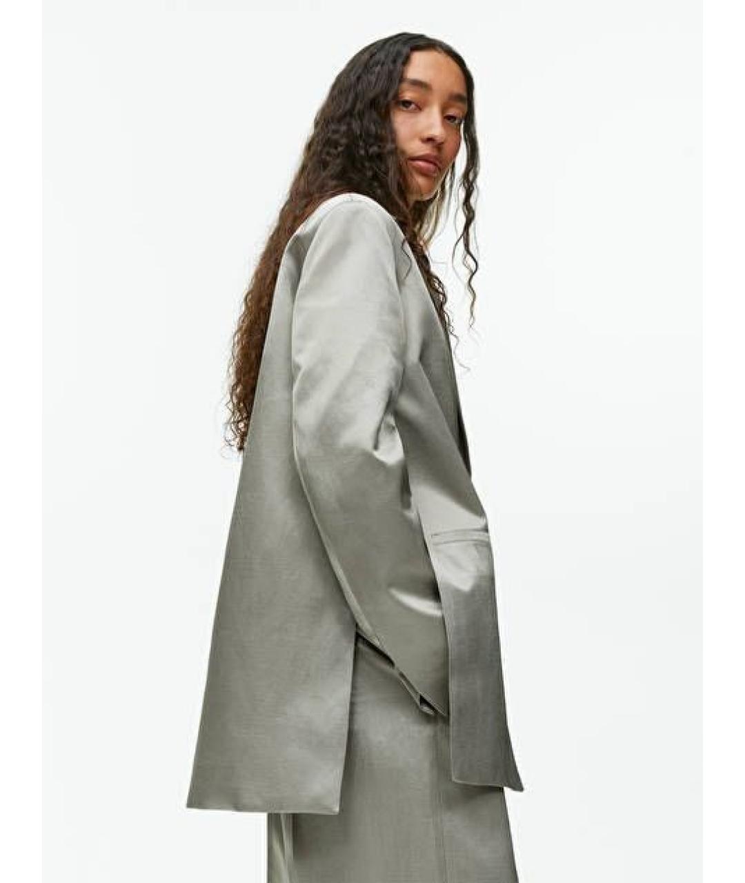 ARKET Серый вискозный жакет/пиджак, фото 6