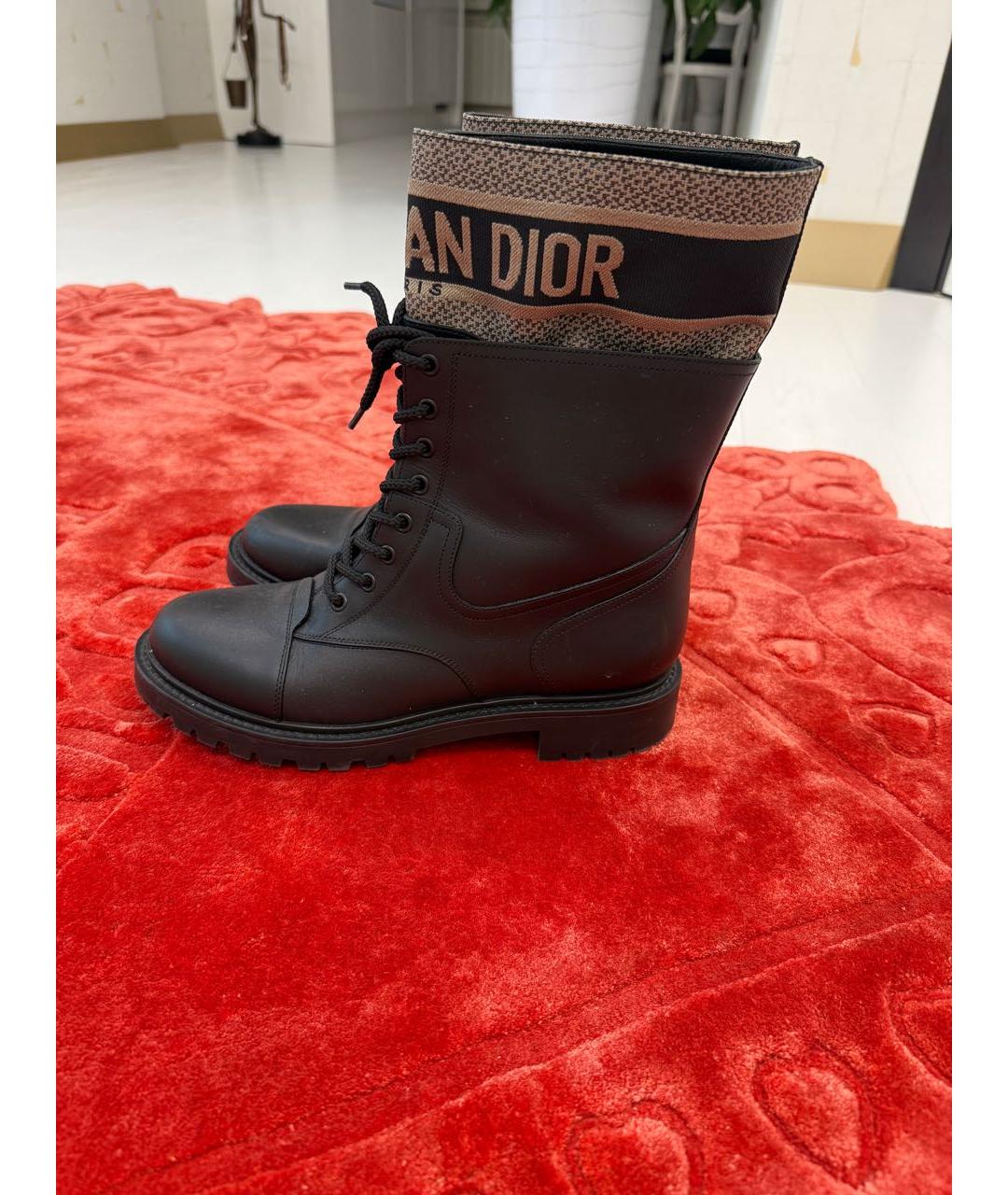 CHRISTIAN DIOR Коричневые кожаные ботинки, фото 6