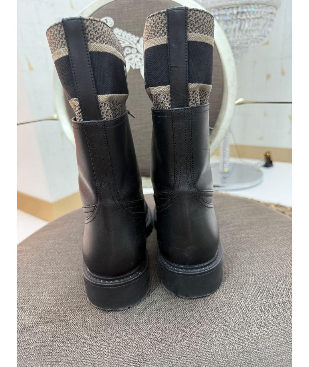 CHRISTIAN DIOR Коричневые кожаные ботинки, фото 2