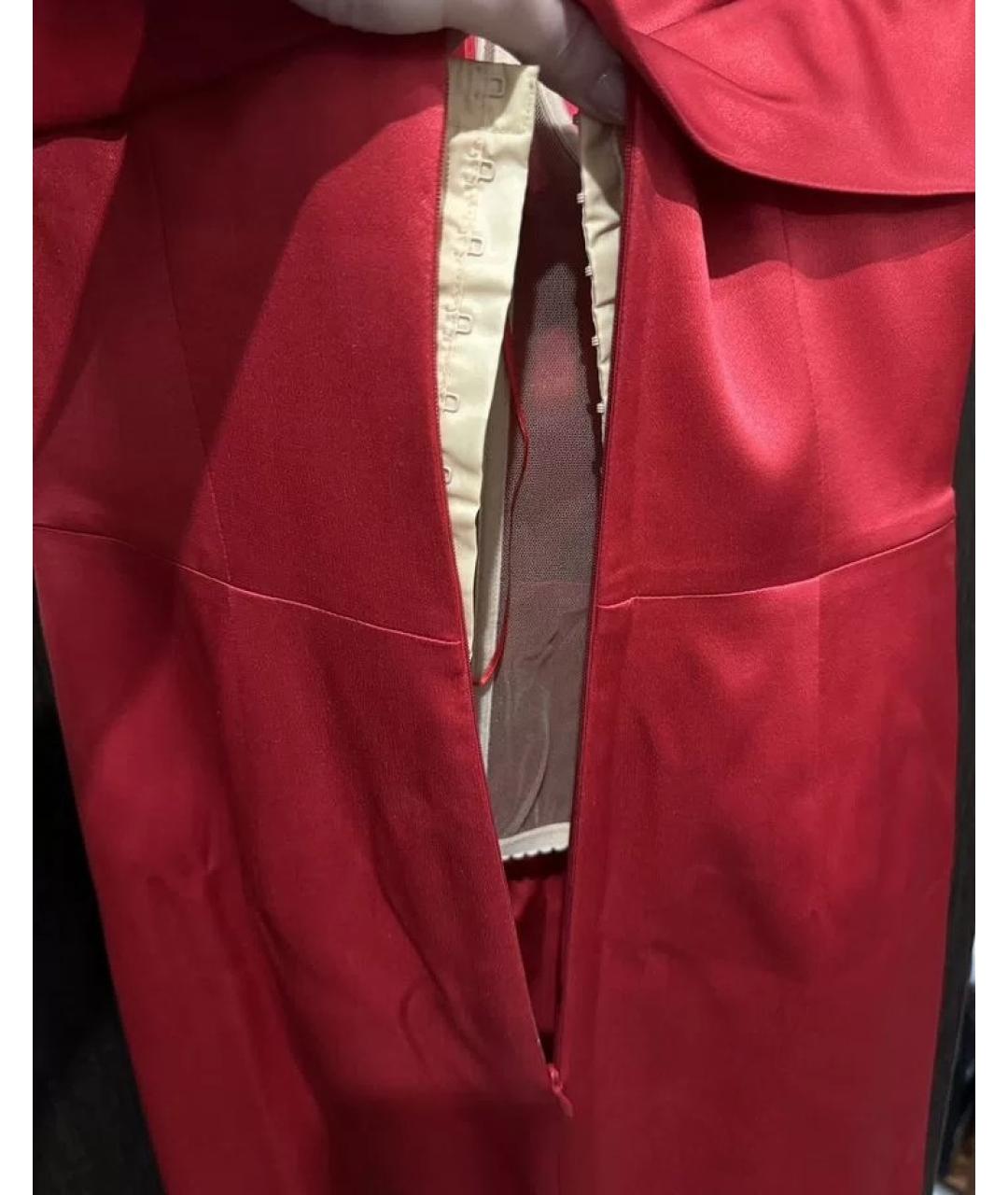 ZUHAIR MURAD Красное шелковое вечернее платье, фото 5