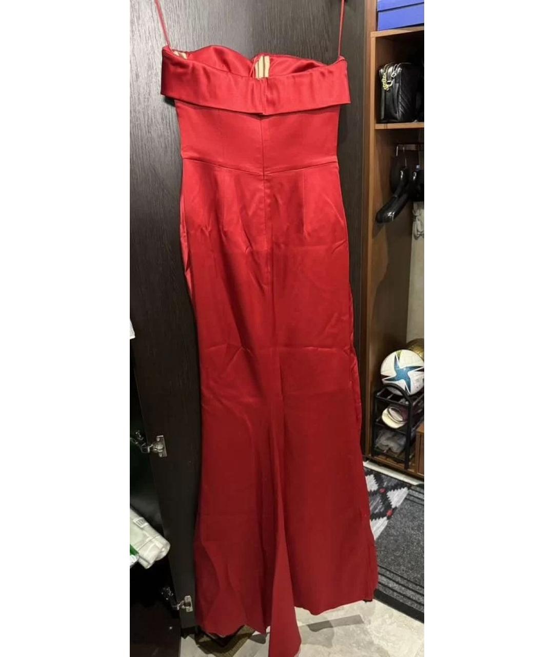 ZUHAIR MURAD Красное шелковое вечернее платье, фото 2