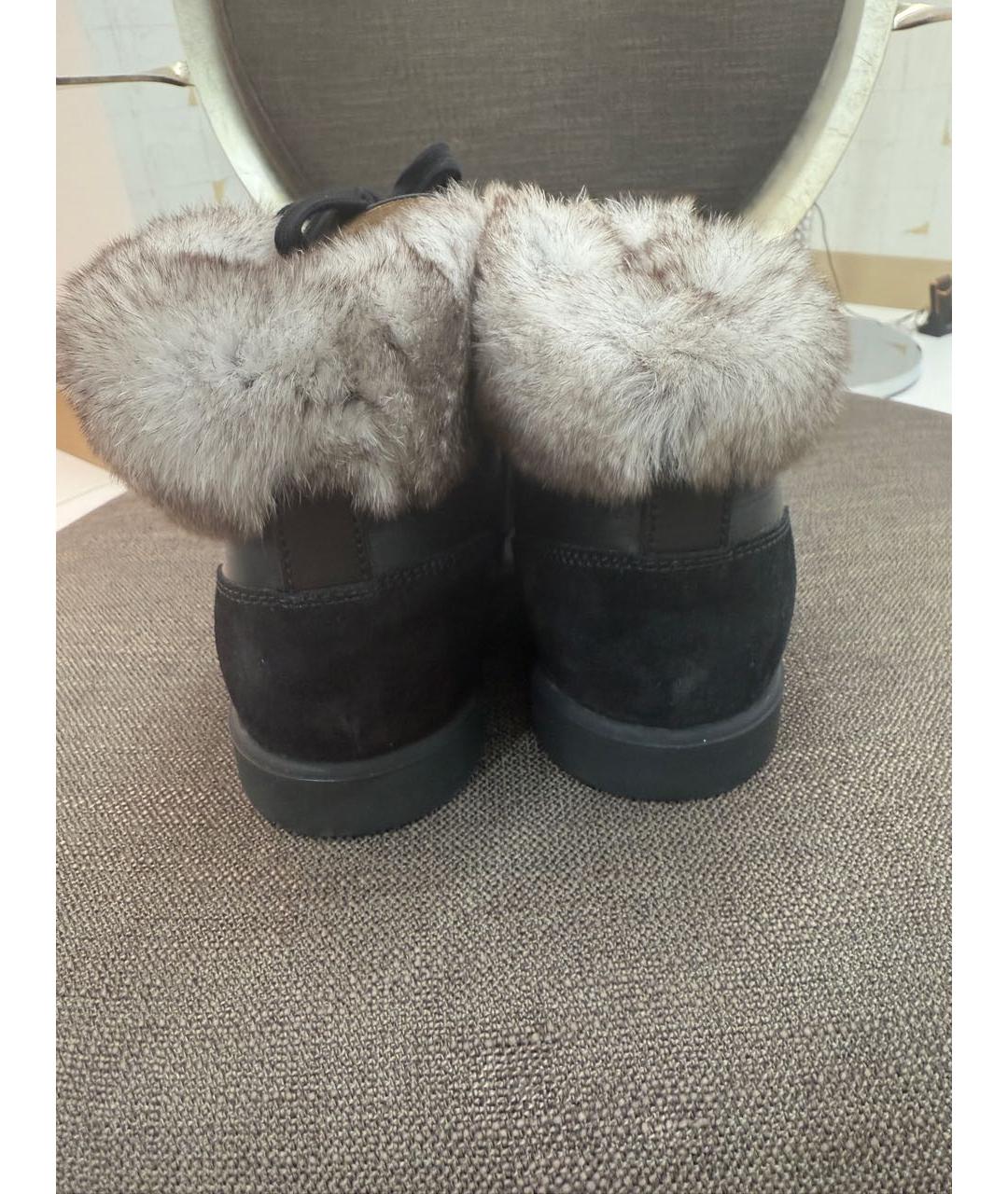 CHANEL Черные кожаные ботинки, фото 3