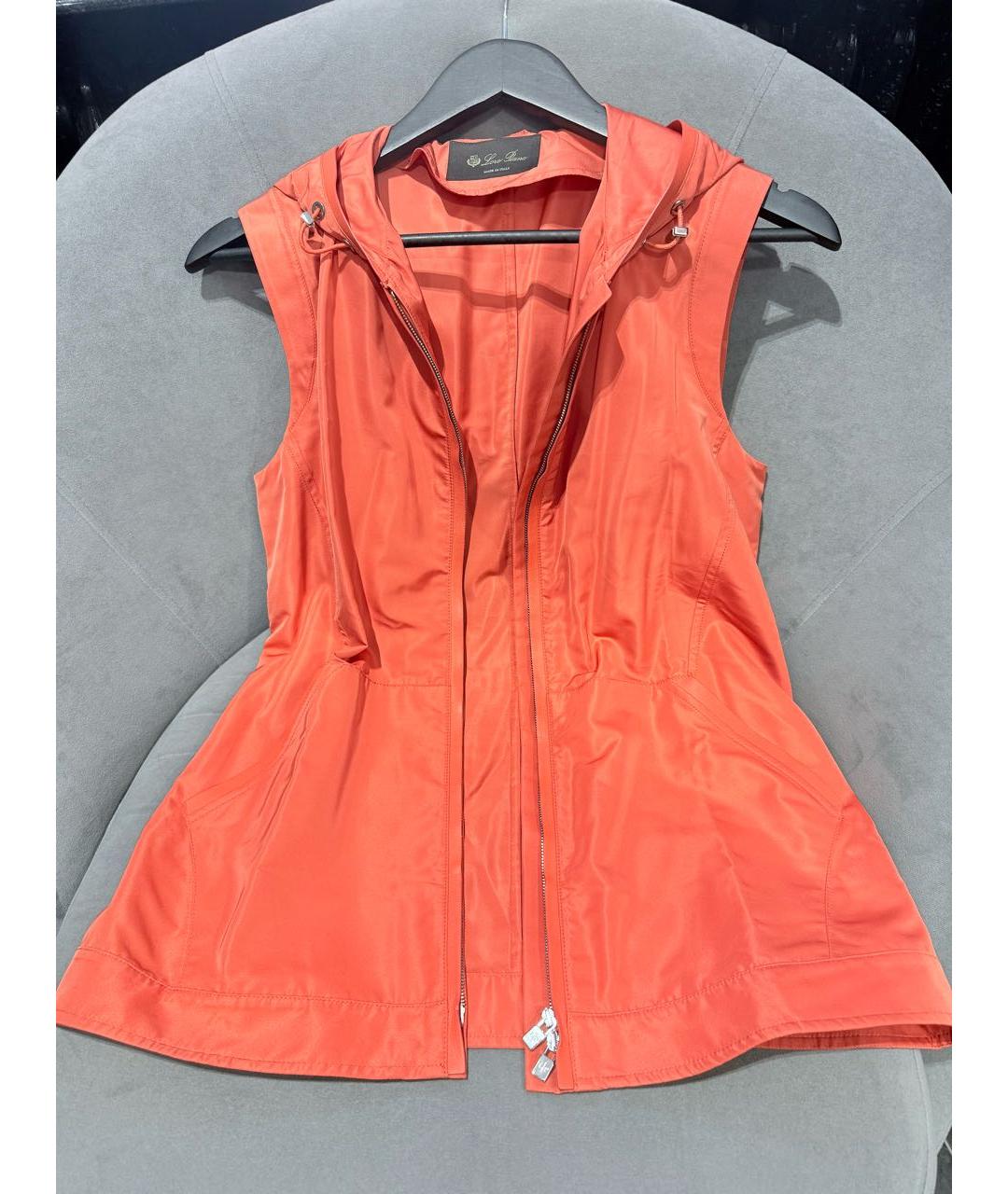 LORO PIANA Коралловый полиэстеровый жилет, фото 4