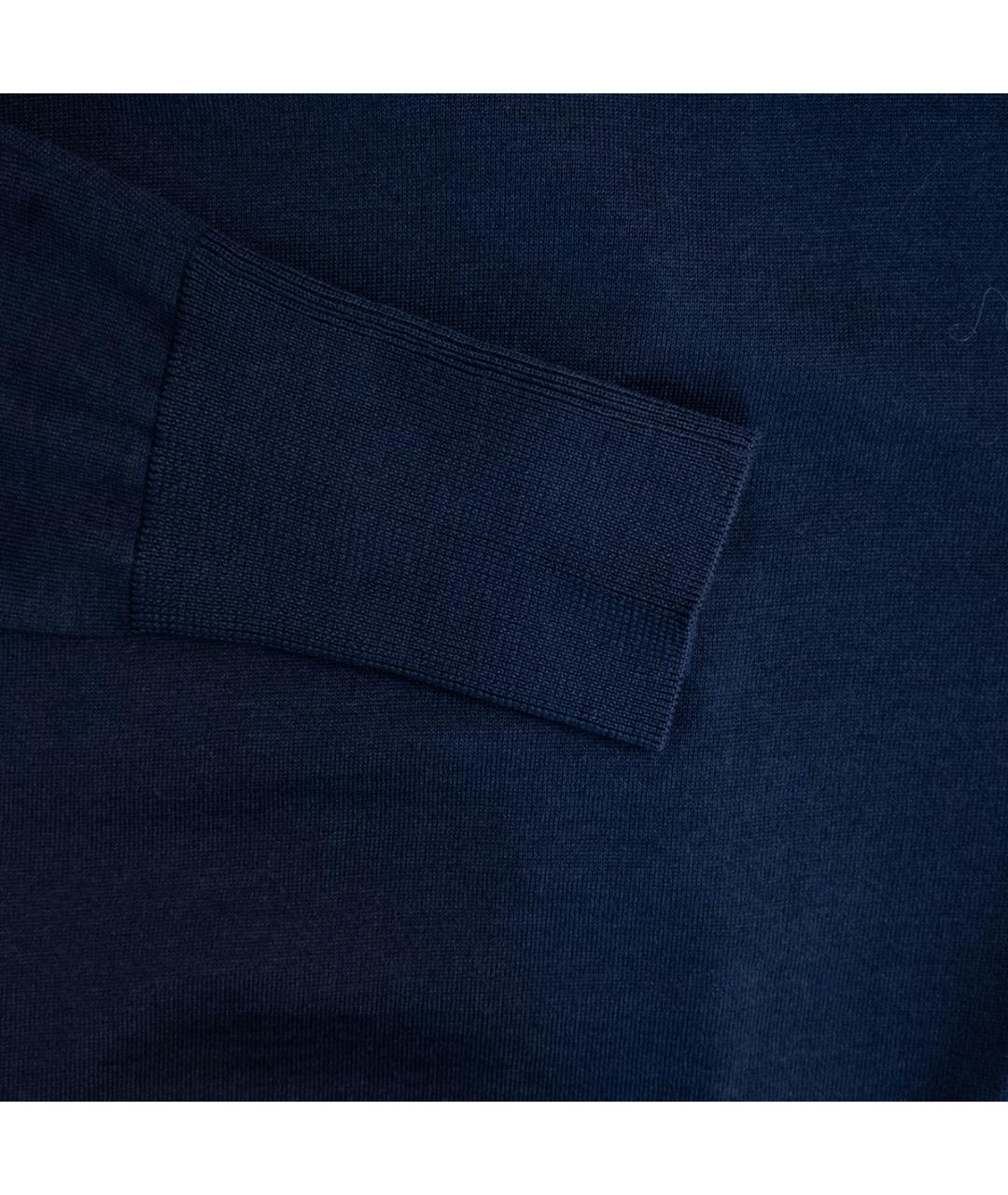 LORO PIANA Темно-синий шерстяной кардиган, фото 5