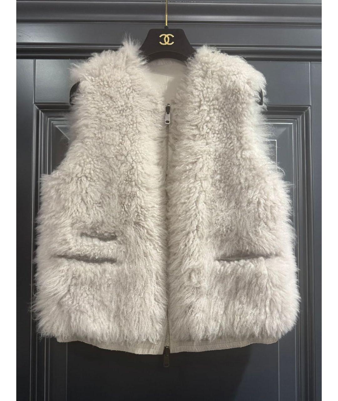 BRUNELLO CUCINELLI Бежевый жилет, фото 7