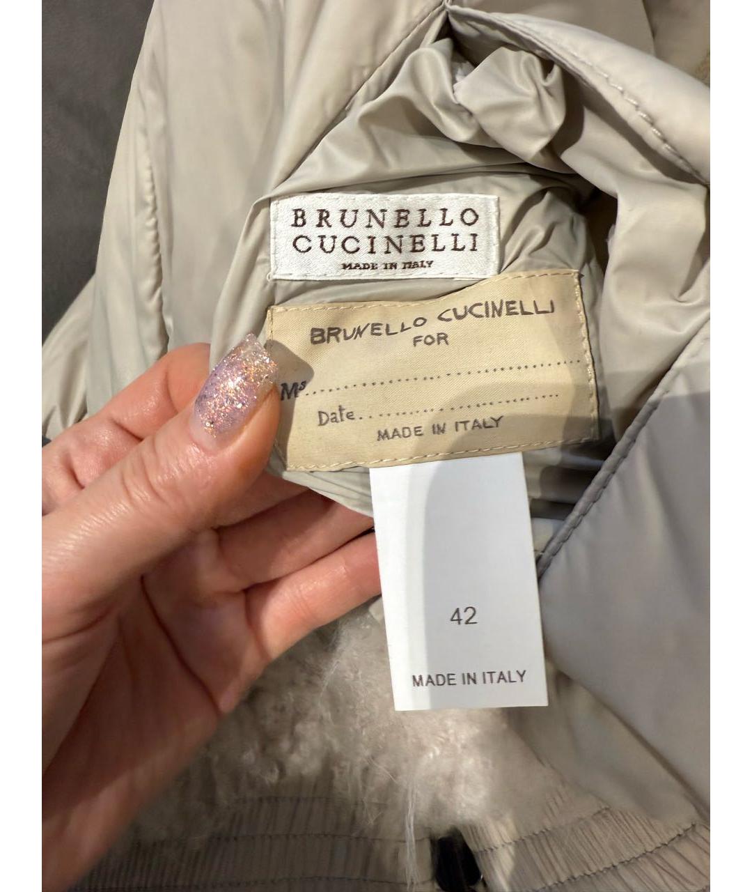 BRUNELLO CUCINELLI Бежевый жилет, фото 5