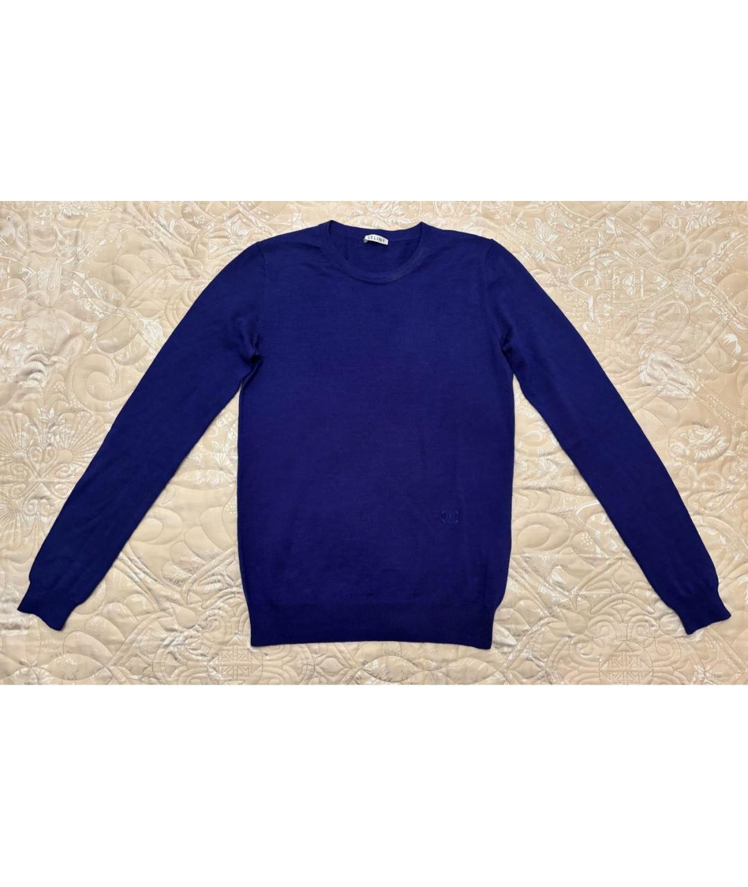 CELINE Фиолетовый шерстяной джемпер / свитер, фото 6