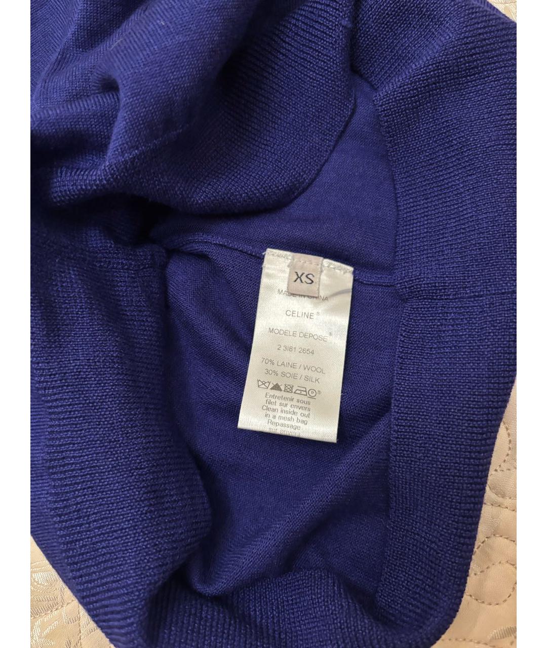 CELINE Фиолетовый шерстяной джемпер / свитер, фото 5