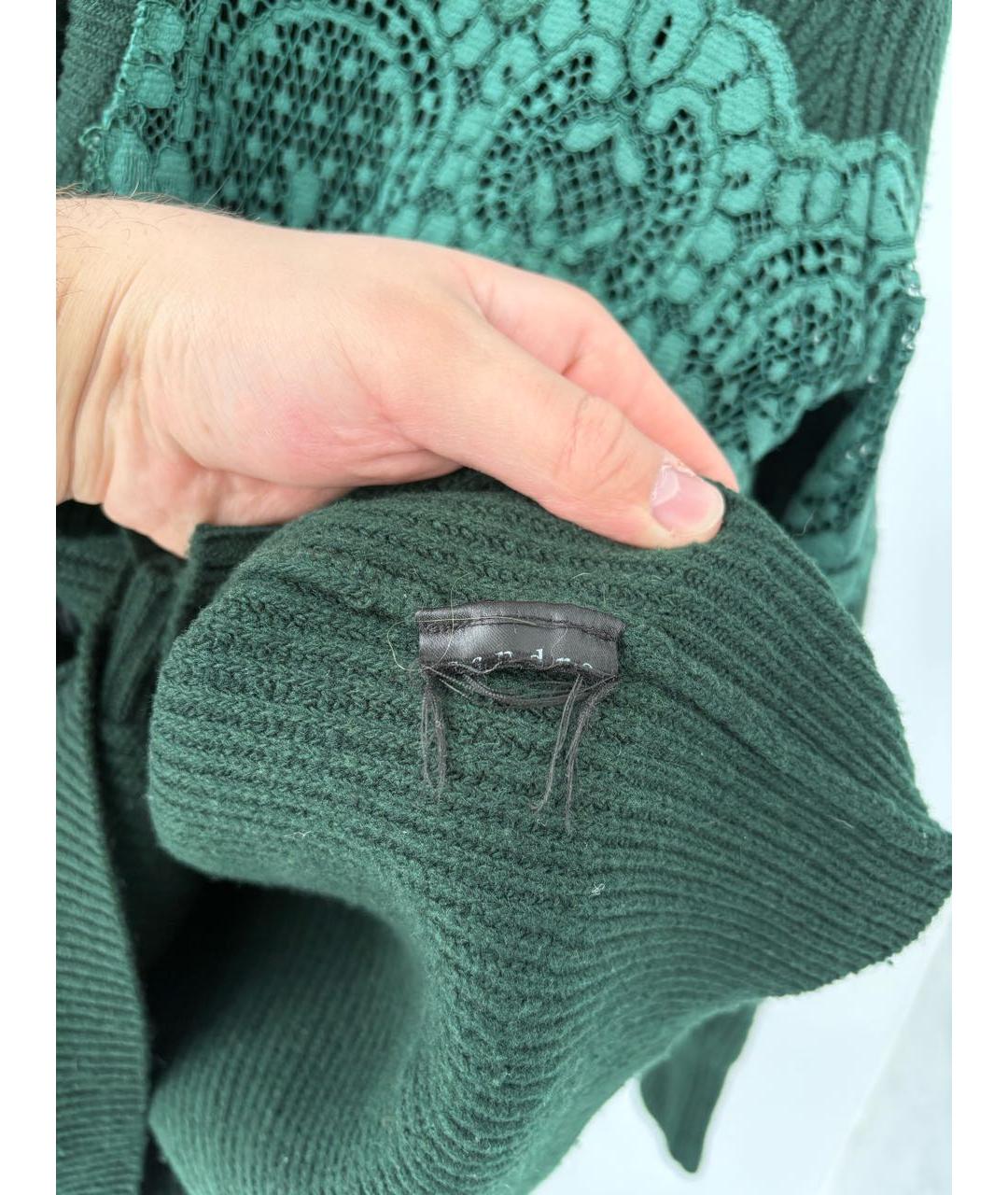 SANDRO Зеленый хлопко-эластановый кардиган, фото 7